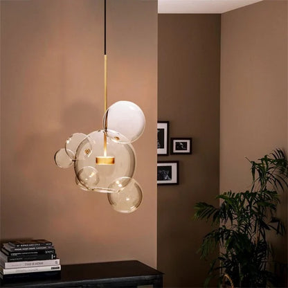 Glowing Round Hanging Light Fixture