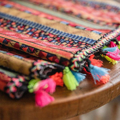 Vibrant Beaded Sheer Window Curtains