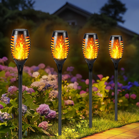 Warm Ambient Outdoor Solar Pathway Lights - Lusomart
