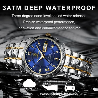 Waterproof Premium Men's Watch with Glow in Dark Feature