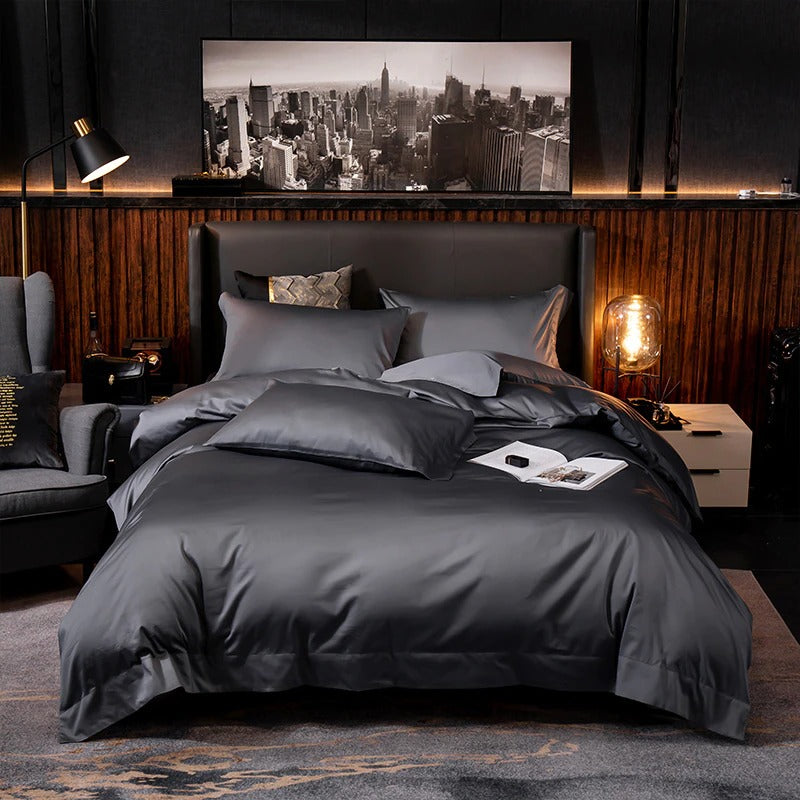 Luxurious Grey Soft Egyptian Cotton Bed Sheet Set - Lusomart