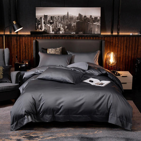 Luxurious Grey Soft Egyptian Cotton Bed Sheet Set - Lusomart