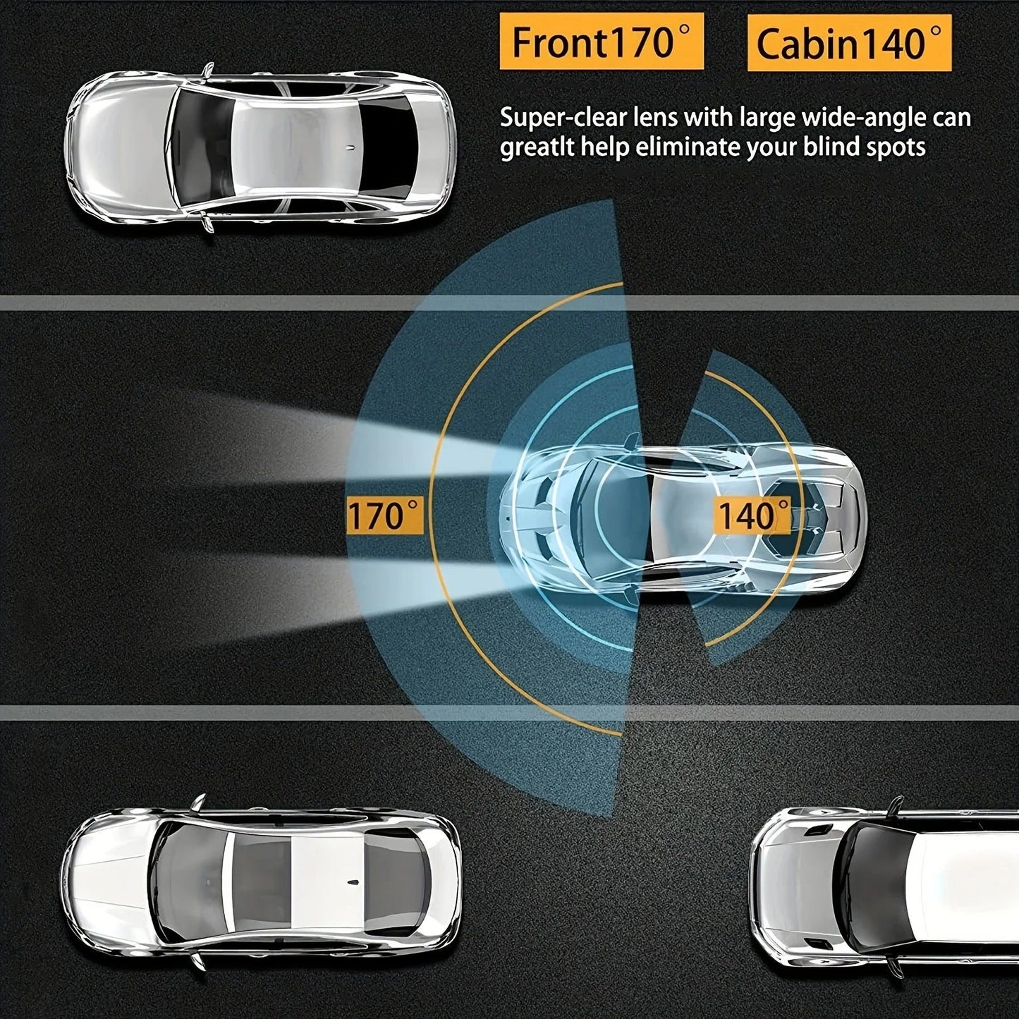 Dual Lens 1080P Car Dashboard Camera
