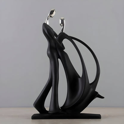 Romantic Resin Figurine Pair - Modern Home Decoration - Lusomart