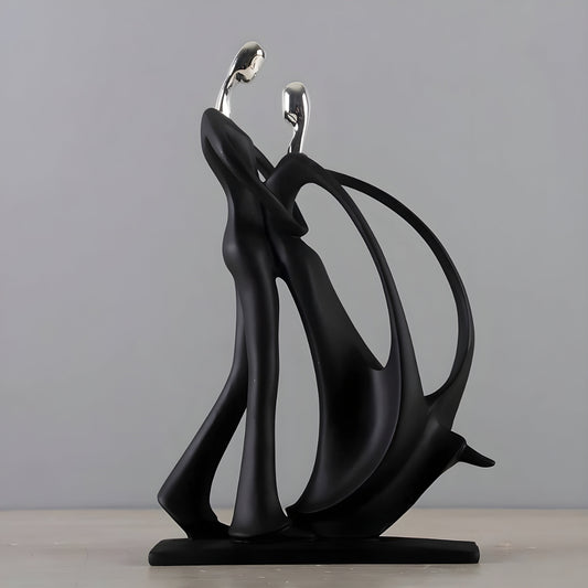Romantic Resin Figurine Pair - Modern Home Decoration - Lusomart