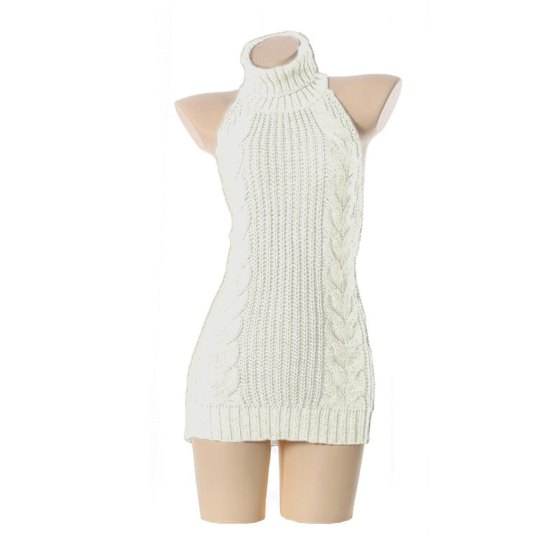 Trendy Cold Shoulder Knit Night Club Sweater