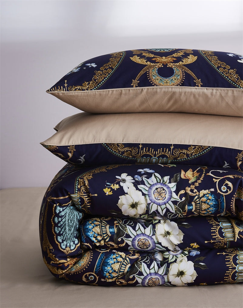 Soft Egyptian Cotton Bedding Set with Beautiful Floral Pattern