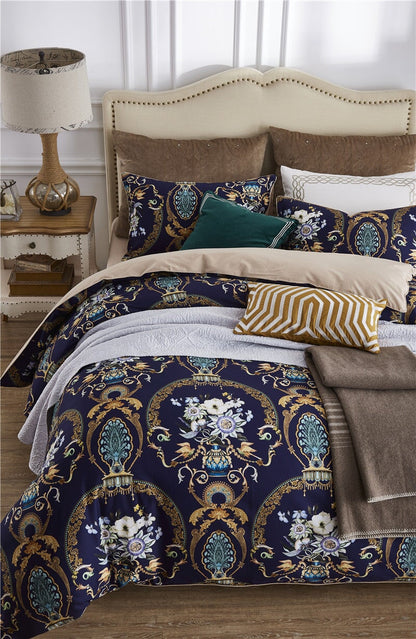 Soft Egyptian Cotton Bedding Set with Beautiful Floral Pattern