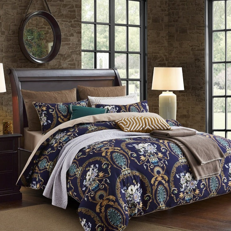Soft Egyptian Cotton Bedding Set with Beautiful Floral Pattern