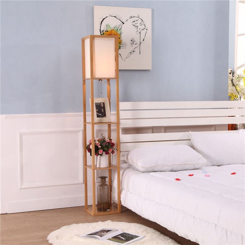 Tall Floor Lamp With Storage Shelves