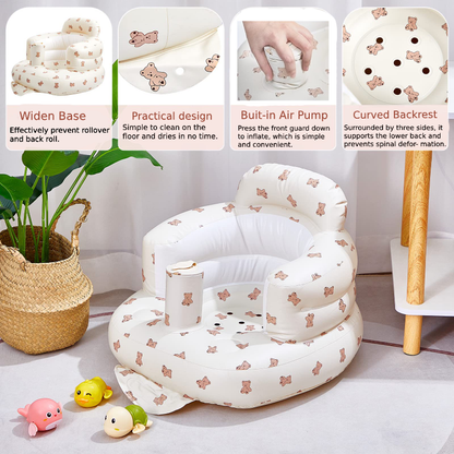 Comfortable Baby Feeding Chair with Pump and Curve Back