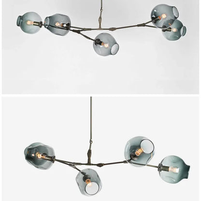 Sleek Glass Pendant Light With Modern Branching Arms