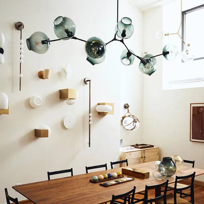 Sleek Glass Pendant Light With Modern Branching Arms