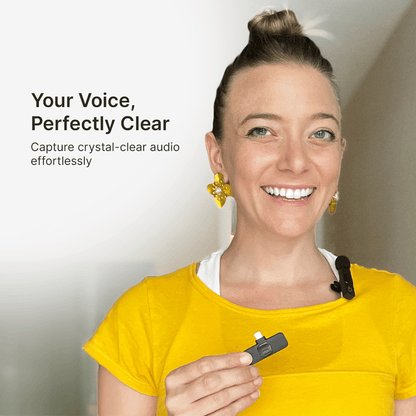 Compact Portable Wireless Clip On Microphone