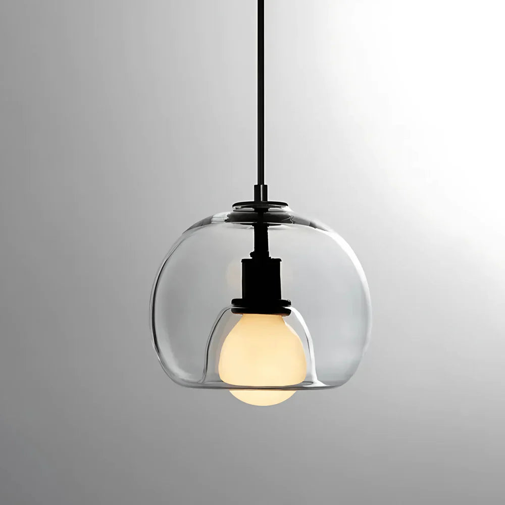 Edgy Black Glass Hanging Lamp - Lusomart