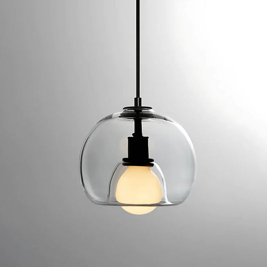 Edgy Black Glass Hanging Lamp - Lusomart