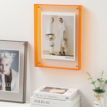 Vibrant Clear Plastic Picture Frame Wall Mount