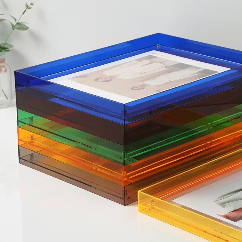 Vibrant Clear Plastic Picture Frame Wall Mount - Lusomart