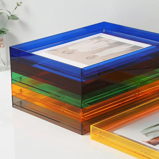 Vibrant Clear Plastic Picture Frame Wall Mount - Lusomart