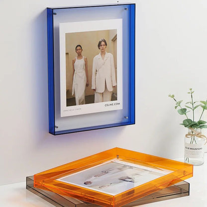 Vibrant Clear Plastic Picture Frame Wall Mount