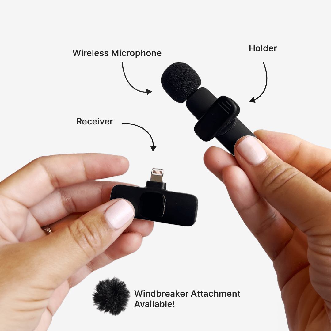 Compact Portable Wireless Clip On Microphone
