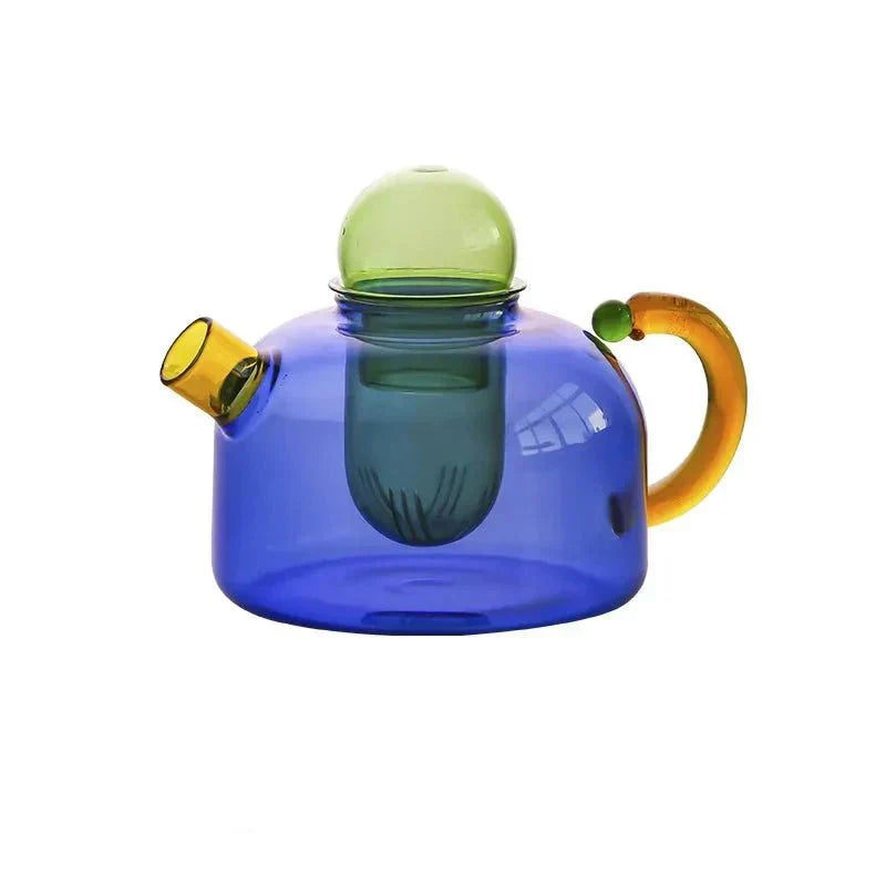 Clear Glass Teapot Set with Infuser and Mug