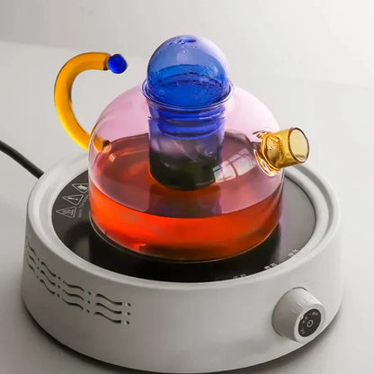 Clear Glass Teapot Set with Infuser and Mug