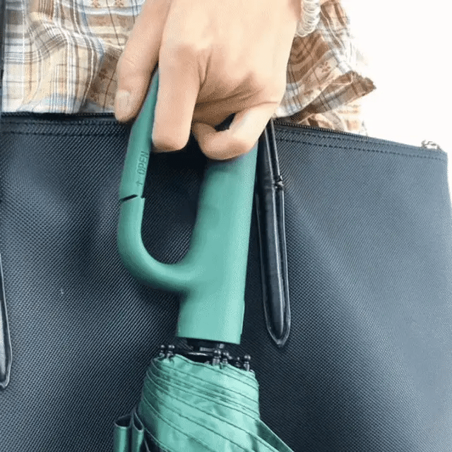 Compact Windproof Umbrella With Secure Grip Handle
