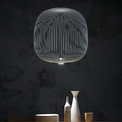 Colorful Spoke Pendant Light With Glass Shade