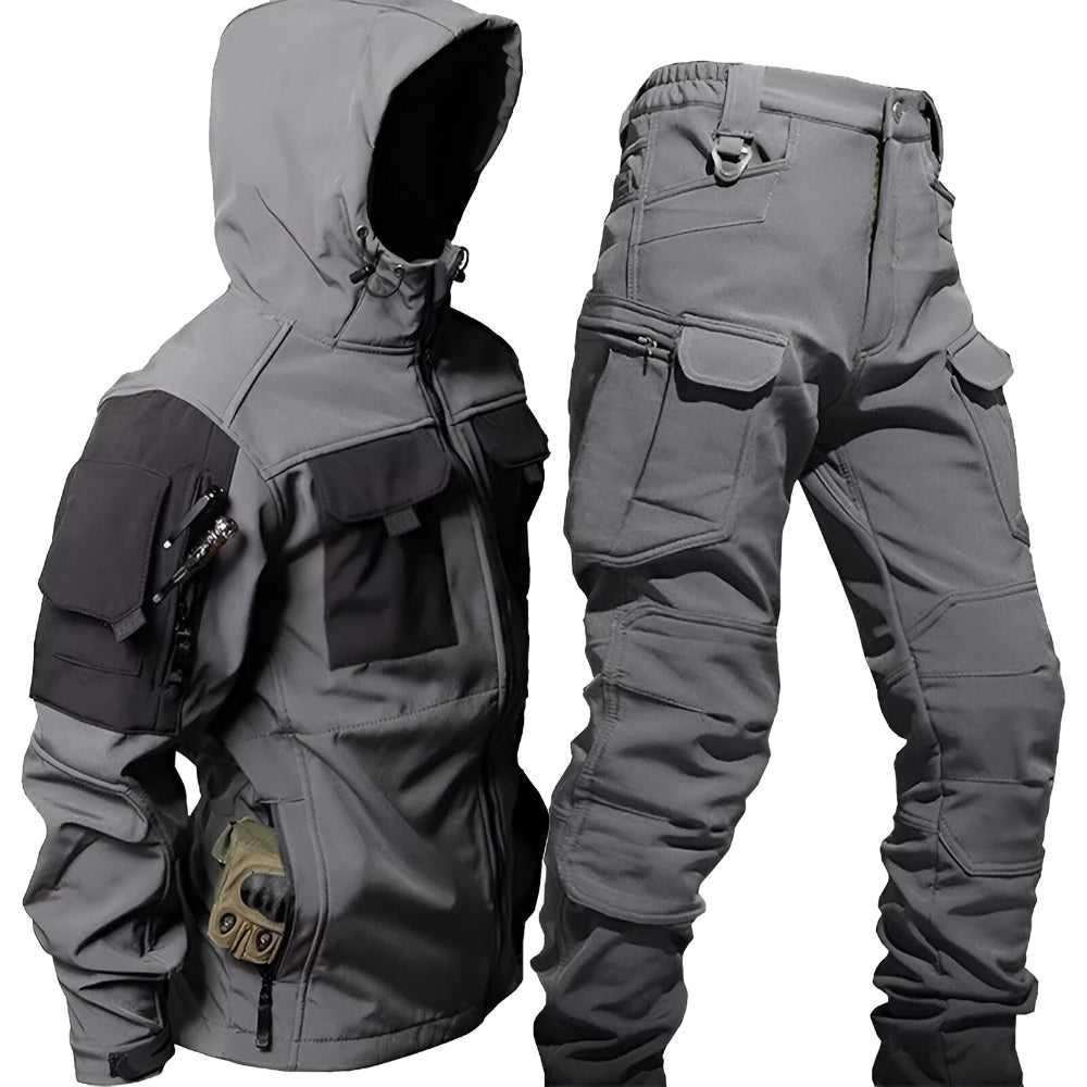 Waterproof Mens Outdoor Cargo Pants Jacket Set