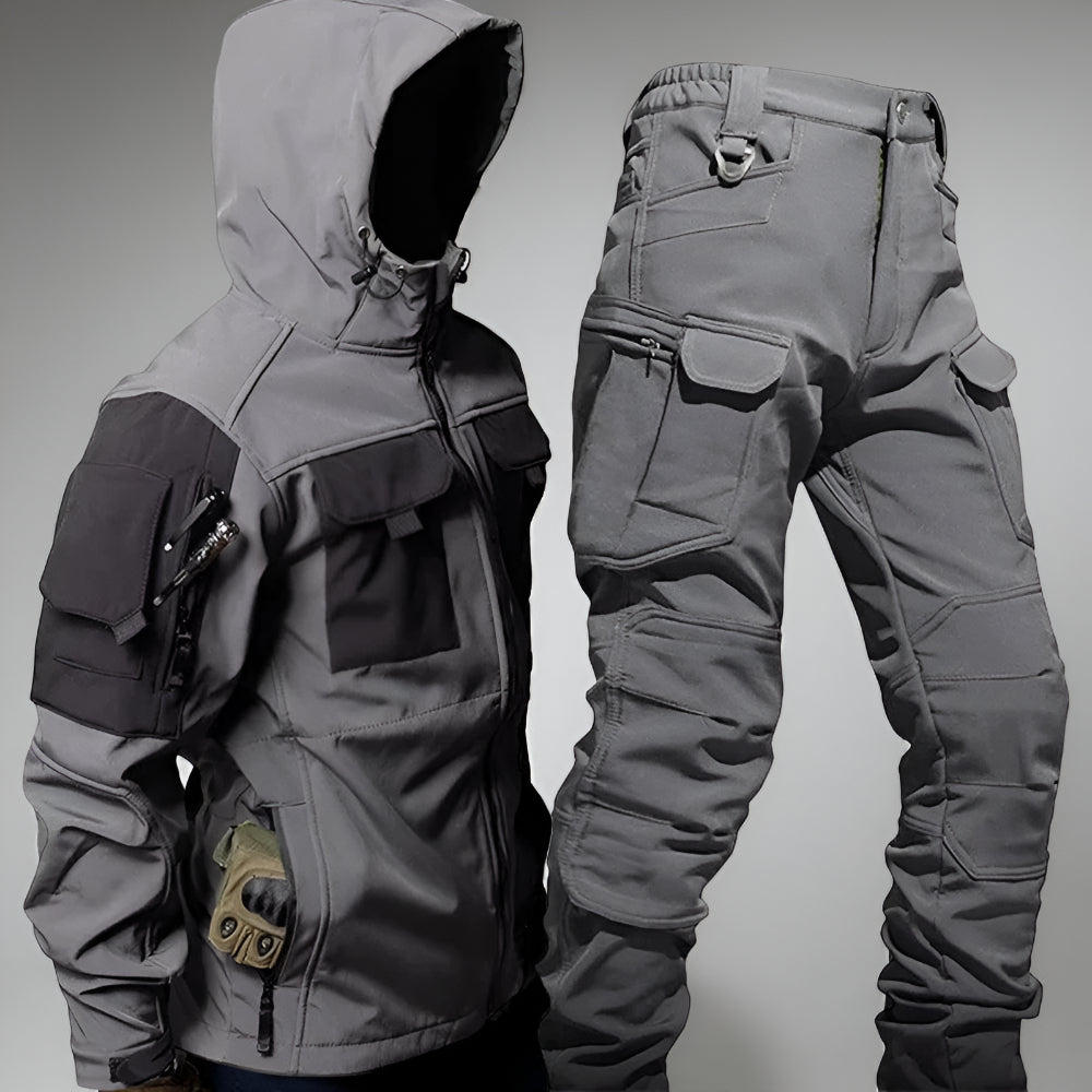 Waterproof Mens Outdoor Cargo Pants Jacket Set - Lusomart