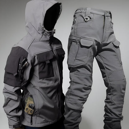 Waterproof Mens Outdoor Cargo Pants Jacket Set - Lusomart