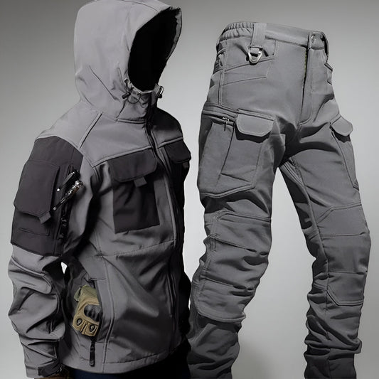 Waterproof Mens Outdoor Cargo Pants Jacket Set - Lusomart