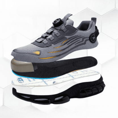 Durable Safety Steel-Toe Work Boots with Adjustable Strap