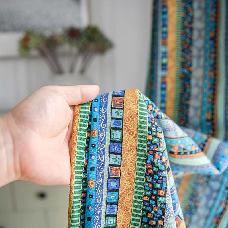Vibrant Beaded Sheer Window Curtains