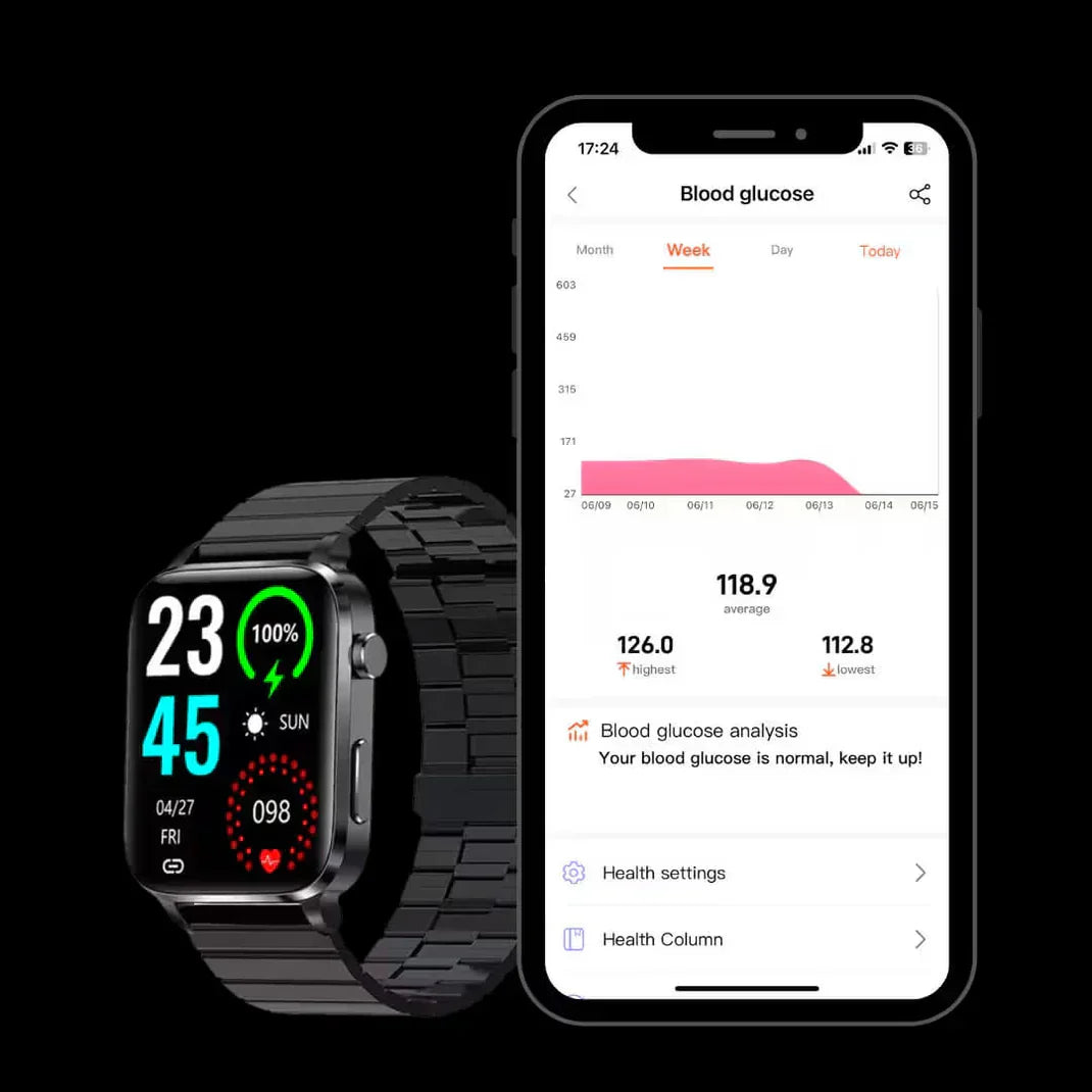 Easy Touch Glucose Tracker Smart Watch Monitor