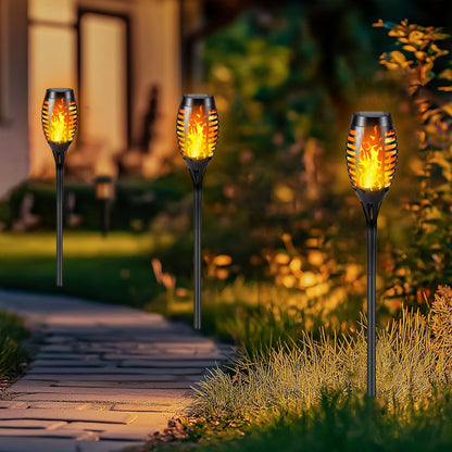 Warm Ambient Outdoor Solar Pathway Lights