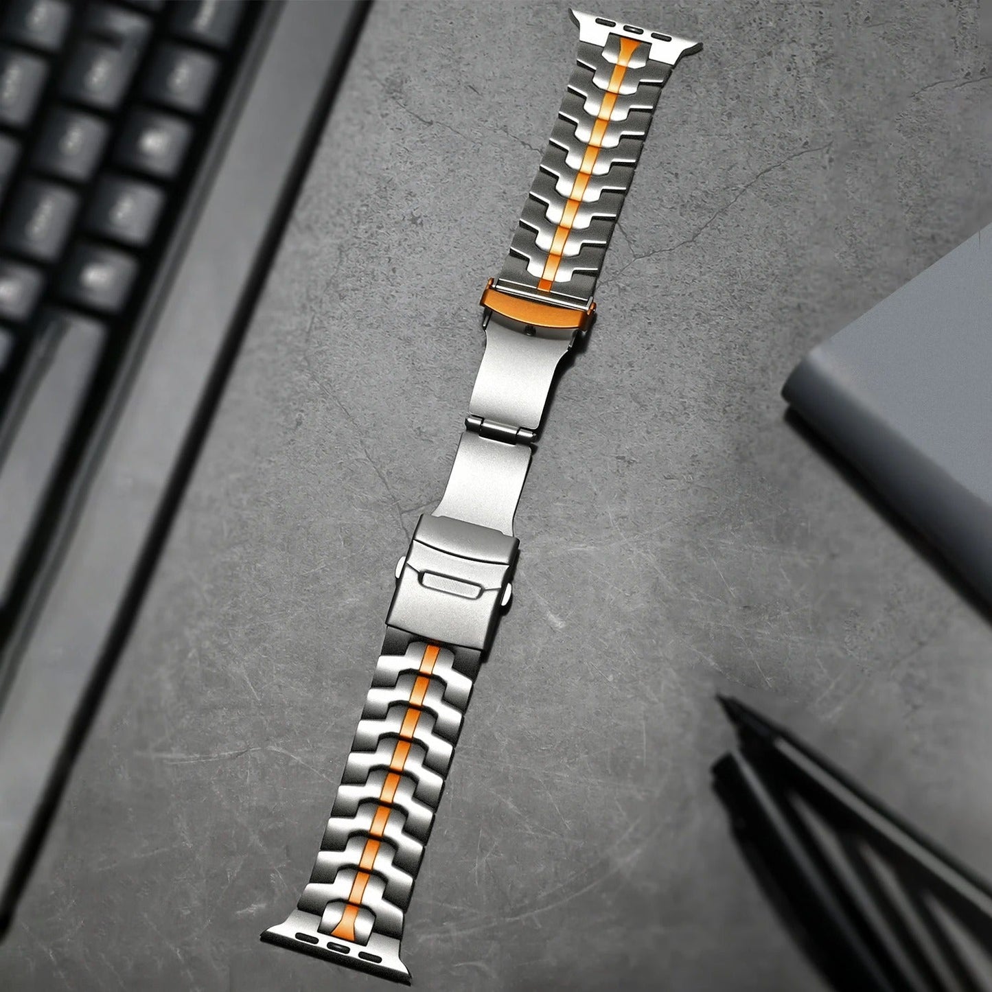 Durable Metal Apple Watch Strap with Secure Buckle