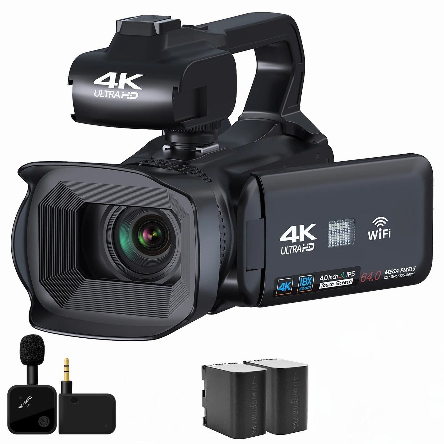 4K Ultra HD Video Camera with Flip Screen and Zoom - Lusomart
