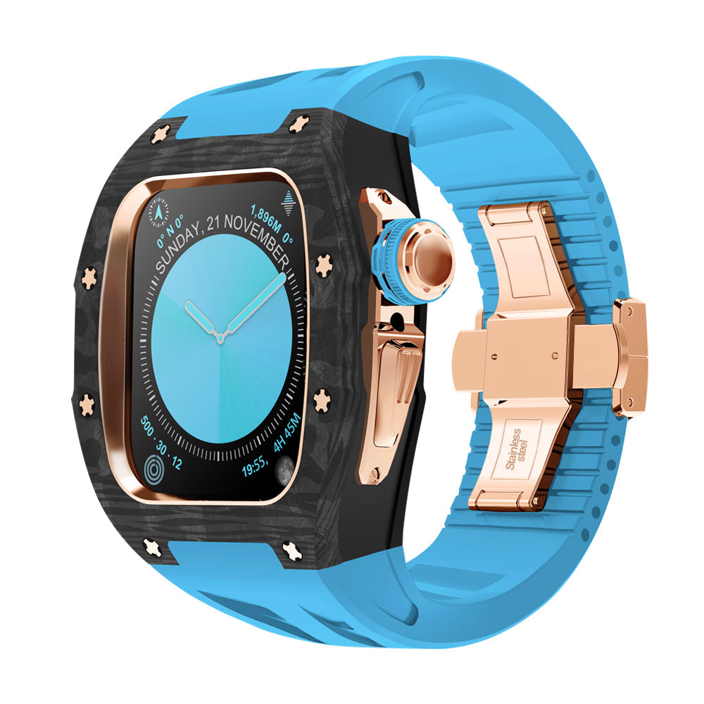Premium Carbon Fiber Watch Upgrade Kit with Metal Trim