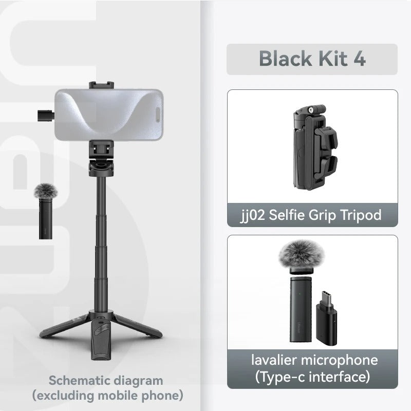 Portable Bluetooth Selfie Stick with 360° Rotation Holder
