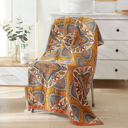 Ownkoti Flower Soft Towel Double-Side Beach Towel-4