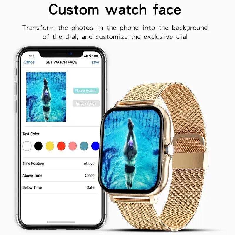 Smart Touch Screen Watch with Bluetooth Connectivity