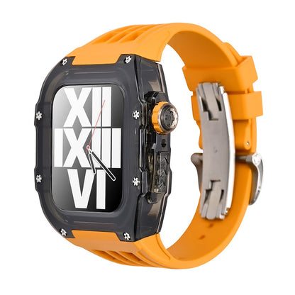 Premium Fluoro Band & Black Case Kit For Apple Watch