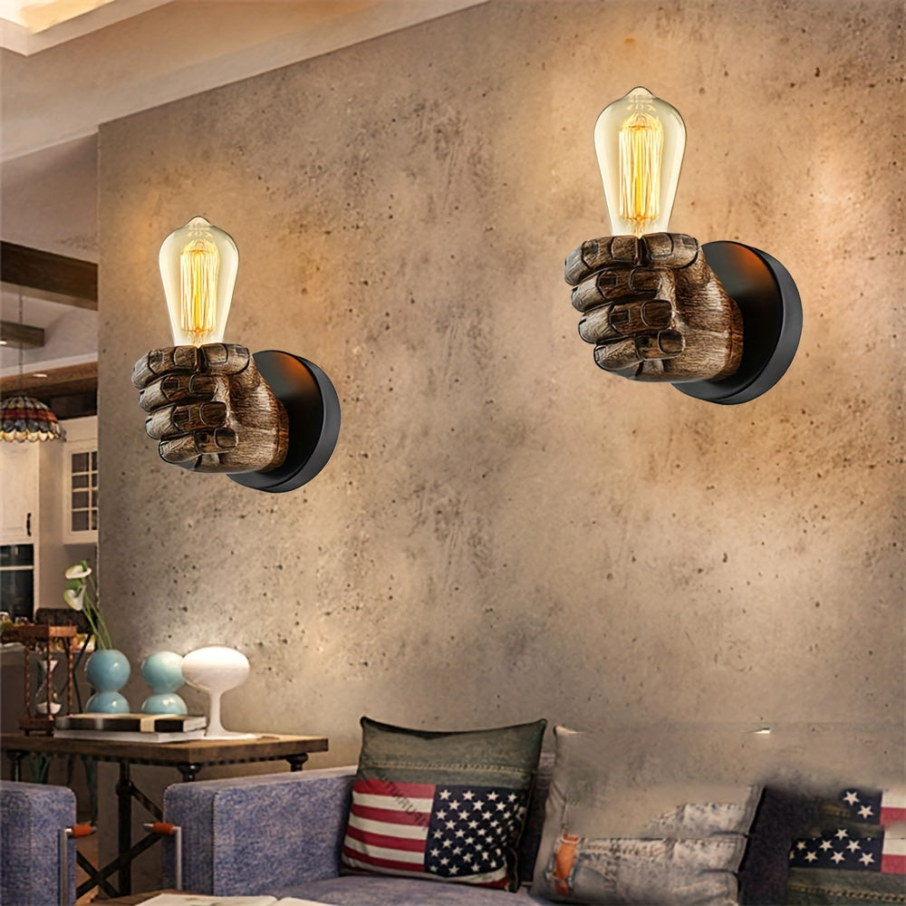 Rustic Metal Wall Light | Modern Resin Sconce