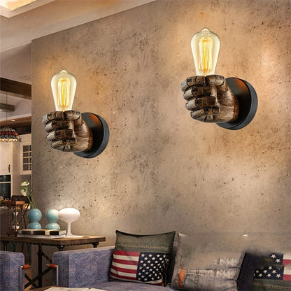 Rustic Metal Wall Light | Modern Resin Sconce
