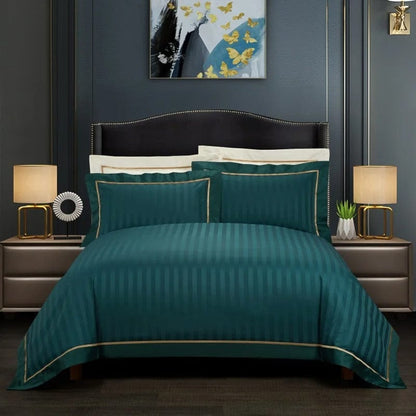 Luxury Soft Green Duvet Cover Set in Cotton - Lusomart