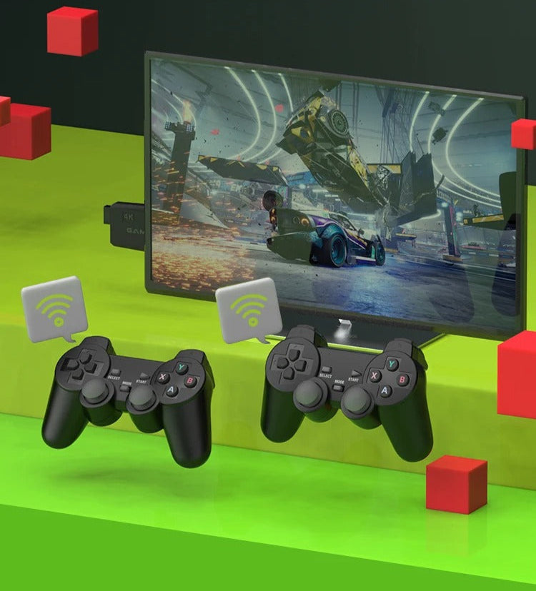 Classic Gaming Console 64GB Bundle With 2 Pads