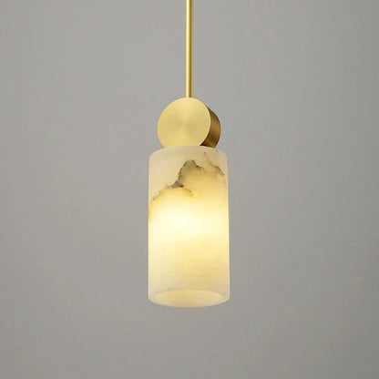 Elegant Marble Gold Drop Pendant