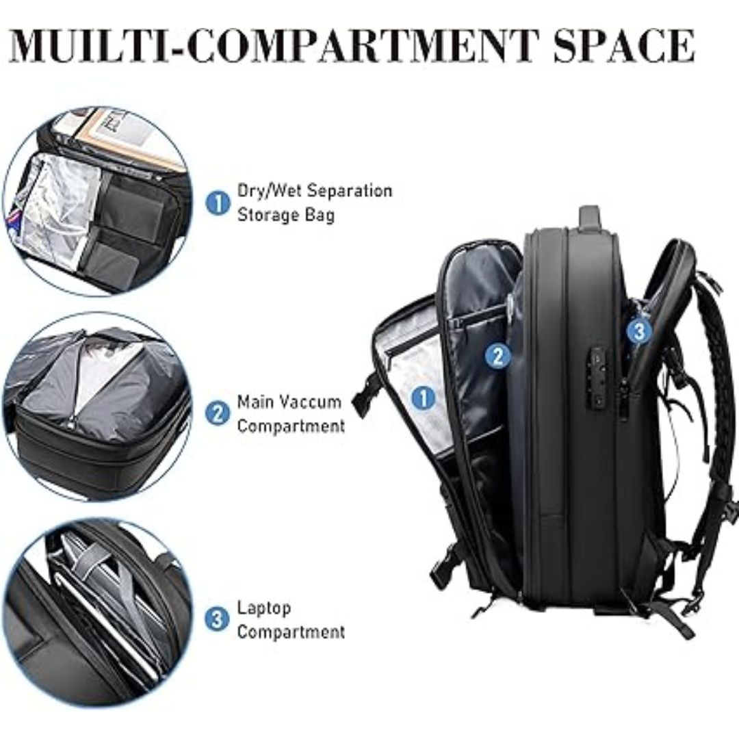 Compact Travel Backpack with Air Tight Seal